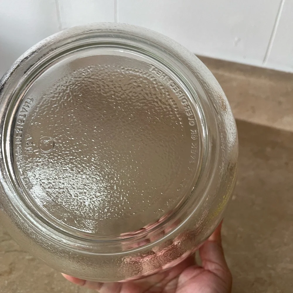 Vintage Clear Glass Mixing Bowl - Simple Kitchen Essential